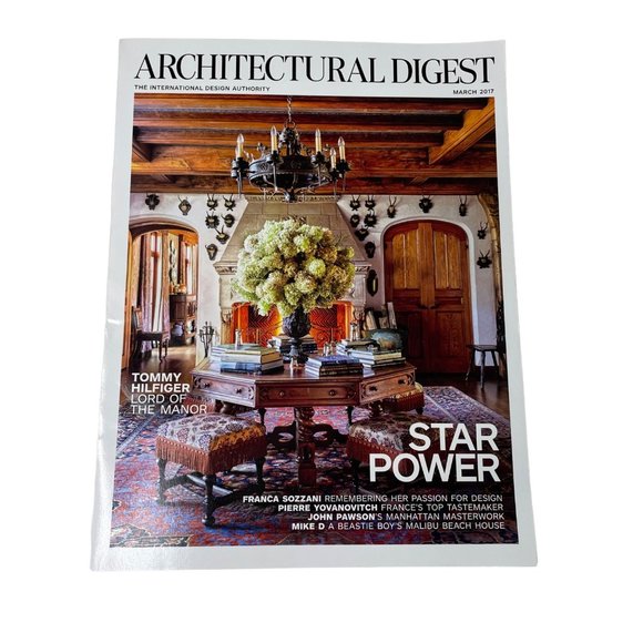 Architectural Digest Magazine March 2017  Vol 74 Issue 3 Home Interior Design u - Picture 1 of 8